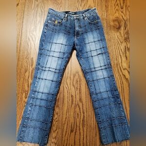 Y2K 90s Does 70s Patchwork Blue Jeans Parasuco Guess Ralph Lauren Flare Vintage